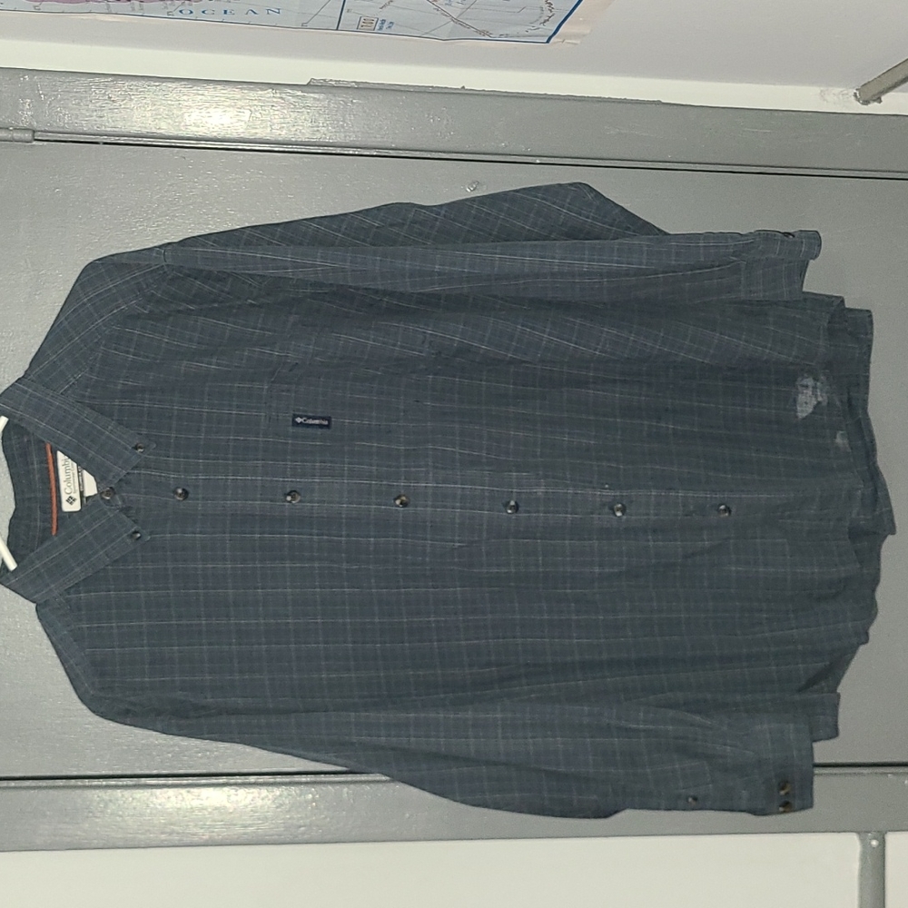 Mens COLUMBIA long sleeve button down shirt XXL